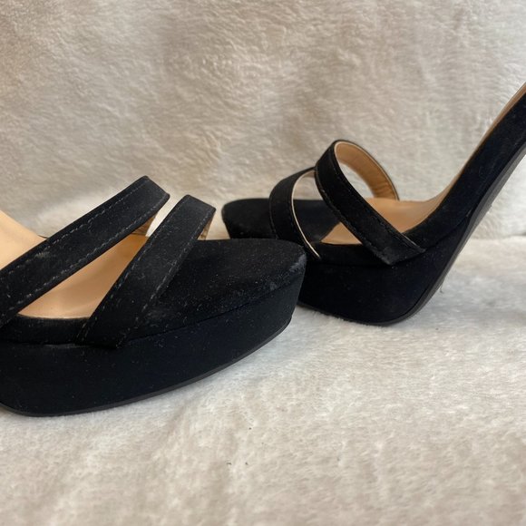 Black Strappy Heels - Picture 5 of 9